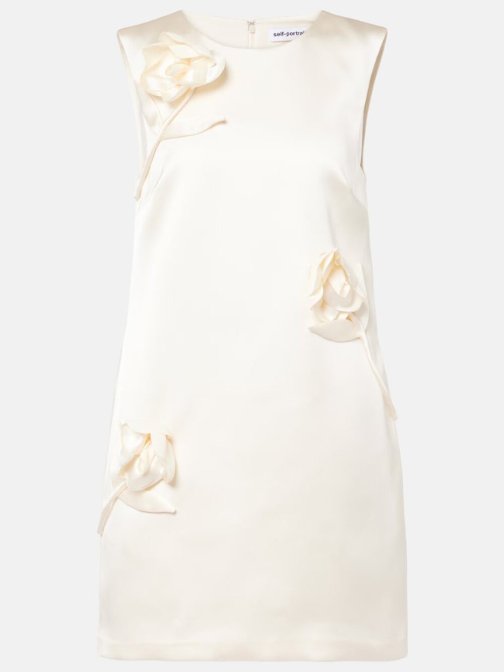 Self-Portrait Flower Satin Mini Dress - NWT US SIZE 6 - Picture 6 of 8